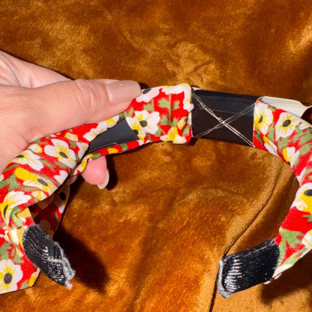 Floral Red & Yellow Headband Set NWT - Picture 7 of 11